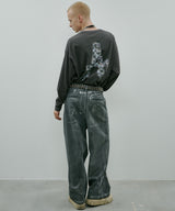 AIVER ペンキ加工バギーデニム