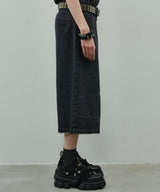 AIVER ワイドクォーターデニムパンツ