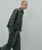 AIVER 硫化ペイントデニムシャツジャケット