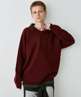 AIVER ナンバリングラグランニットポロ