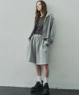 AIVER ヘビーウエイトクロップドフルジップパーカー