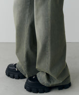 AIVER オーバーダイフレアデニム