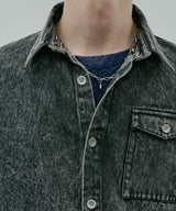 AIVER 硫化ペイントデニムシャツジャケット