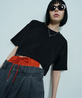 AIVER 16/-ウォッシュ天竺クロップドS/S TEE