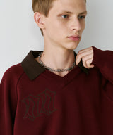 AIVER ナンバリングラグランニットポロ