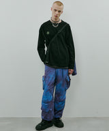 AIVER ムラ染めナイロンボンテージブルゾン