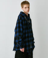 【一部予約】AIVER レイヤードオンブレチェックシャツ