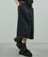 AIVER ワイドクォーターデニムパンツ