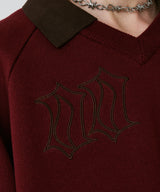 AIVER ナンバリングラグランニットポロ