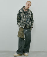 AIVER カモフラージュフルジップパーカー