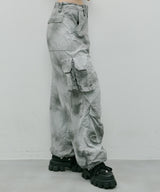 AIVER ムラ染めナイロンカーゴパンツ