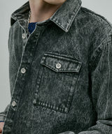 AIVER 硫化ペイントデニムシャツジャケット