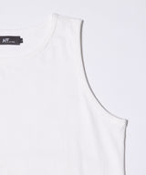 AFF AIVER 20/-シルケット天竺サイドスリットロングタンクトップ