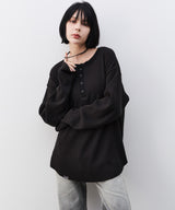 【予約】AIVER ヘビーワッフルヘンリーネックL/S TEE