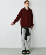 AIVER ナンバリングラグランニットポロ