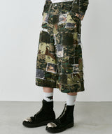 PALEDUSK×AIVER カモボロワイドクォーターパンツ