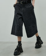 AIVER ワイドクォーターデニムパンツ