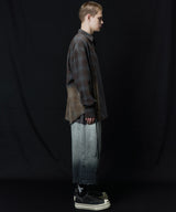 【ONLINE STORE先行予約】AIVER グラデーションブリーチオンブレチェックシャツ