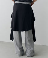 AIVER ヘビースウェットレイヤードバギーパンツ