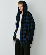 【一部予約】AIVER レイヤードオンブレチェックシャツ