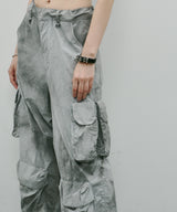 AIVER ムラ染めナイロンカーゴパンツ