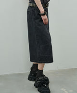 AIVER ワイドクォーターデニムパンツ