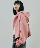 AIVER ヘビーウエイトクロップドフルジップパーカー