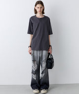 AFF AIVER 16/-ウォッシュ天竺スキッパーS/S TEE