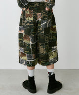 PALEDUSK×AIVER カモボロワイドクォーターパンツ