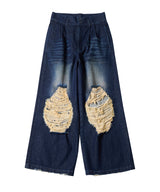 AIVER オーバーダイバギーダメージデニム