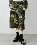 PALEDUSK×AIVER カモボロワイドクォーターパンツ