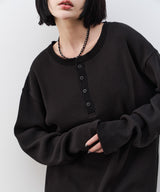 【予約】AIVER ヘビーワッフルヘンリーネックL/S TEE