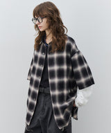 【予約】AIVER ワッフルレイヤードオンブレチェックシャツ