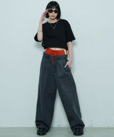 AIVER 16/-ウォッシュ天竺クロップドS/S TEE