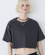 AIVER 16/-ウォッシュ天竺クロップドS/S TEE