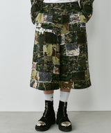 PALEDUSK×AIVER カモボロワイドクォーターパンツ