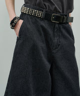 AIVER ワイドクォーターデニムパンツ