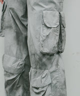 AIVER ムラ染めナイロンカーゴパンツ