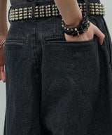 AIVER ワイドクォーターデニムパンツ