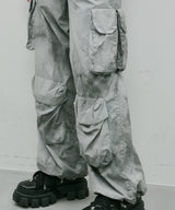 AIVER ムラ染めナイロンカーゴパンツ