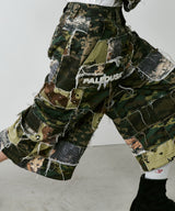 PALEDUSK×AIVER カモボロワイドクォーターパンツ