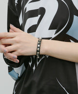 AIVER 1連スタッズレザーバングル