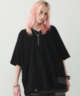 model:H174 B80 W61 H87 着用サイズ:MEDIUM (ブラック)