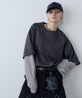 model:H178 B76 W58 H89 着用サイズ:MEDIUM (チャコールグレー)