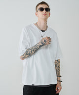 AIVER 30/2ウォッシュ天竺フットボールS/S TEE