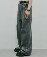 AIVER ペンキ加工バギーデニム