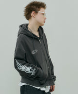 Johann×AIVER BOYダブルジップパーカー