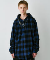 【一部予約】AIVER レイヤードオンブレチェックシャツ