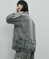 AIVER 硫化ペイントデニムシャツジャケット