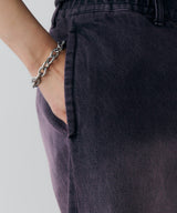 AIVER オーバーダイフレアダメージデニム